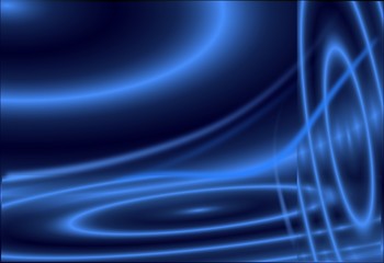 blauer Hintergrund mit abstrakter Trompete