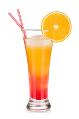 Tequila sunrise cocktail