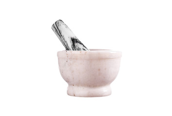 Porcelain mortar and pestle set