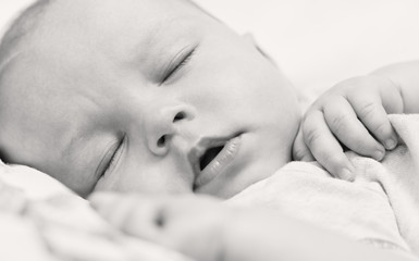 Cute newborn baby sleeping