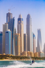 Obraz premium Pejzaż Dubai Marina, Zjednoczone Emiraty Arabskie