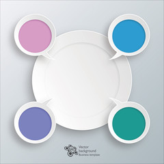 Infographics Vector Background Speech Balloon