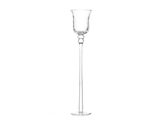 Glass candlestick isolated