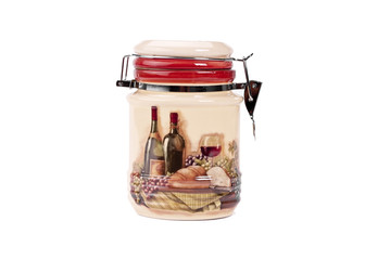 China jar isolated on white background