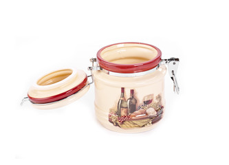 China jar isolated on white background