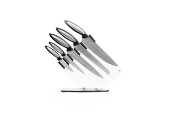 Knife block, isolated on white background.