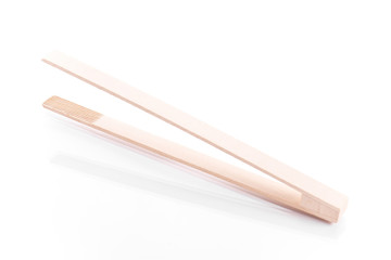 Wooden spoon on White background