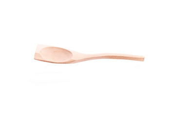 Wooden spoon on White background