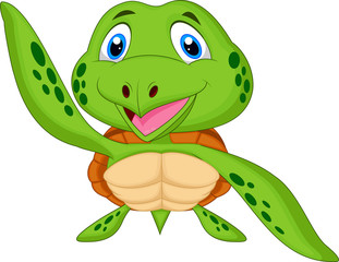 Cute sea turtle cartoon