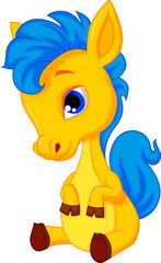 Cute horse cartoon