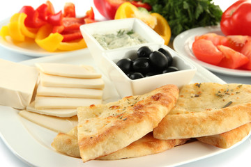 Traditional Turkish breakfast close up