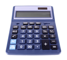 Digital calculator isolated on white
