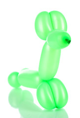 Simple balloon animal dog, isolated on white