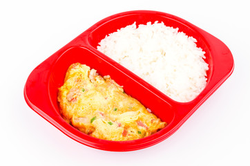 Omelets shrimp