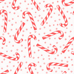 eamless background with polka dot and candy.