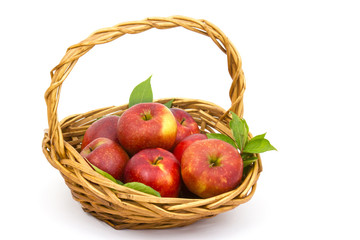 red apples in a basket