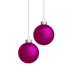 Weihnachtskugeln, violett