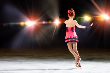 Little girl figure skating