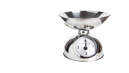 An empty food scale on a white background - 58692409