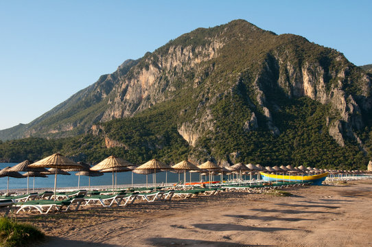 Beach at Cirali, the Turkish Riviera (Turkey)