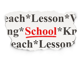 Education concept: School on Paper background
