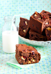 brownie and milk