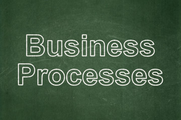 Obraz premium Business concept: Business Processes on chalkboard background