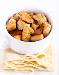 Pieces of chicken breast