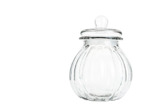 Empty Cookie Jar Over White Background