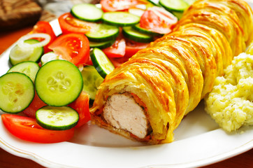 Pork fillet in puff pastry