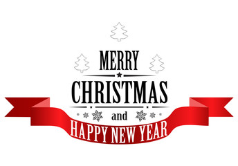 Merry Christmas Banner. Vector