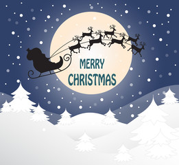 Fototapeta premium Merry Christmas greeting card