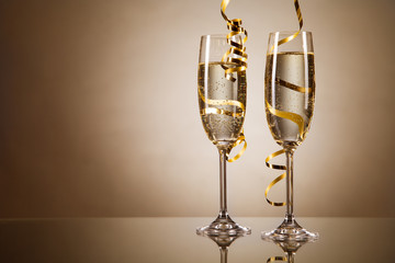 Glasses of champagne