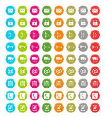 Set de coloridos iconos para web