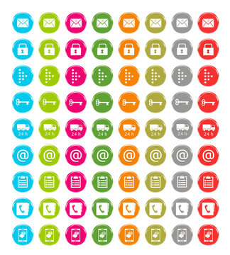 Set de coloridos iconos para web