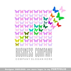 abstract business logo emblem vector