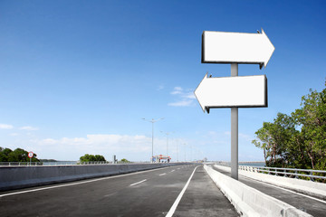 blank billboard or road sign
