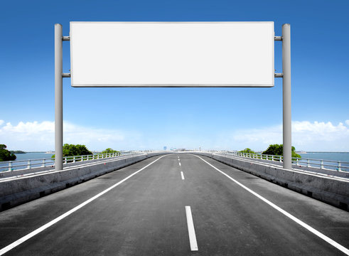 blank billboard or road sign
