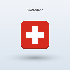 Fototapeta premium Switzerland flag icon