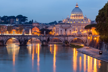 Fototapeta na wymiar View of Saint Peter's Basilica,Vatican