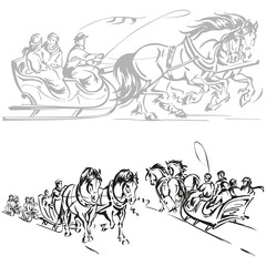 Fototapeta premium sleigh ride 1