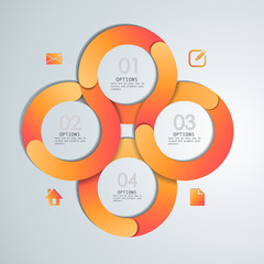 Abstract 3D Paper Infographics