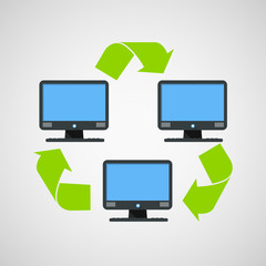 Abstract modern computer connection scheme