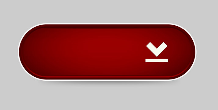 The oval red glossy button