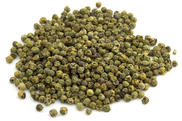 heap of green peppercorns