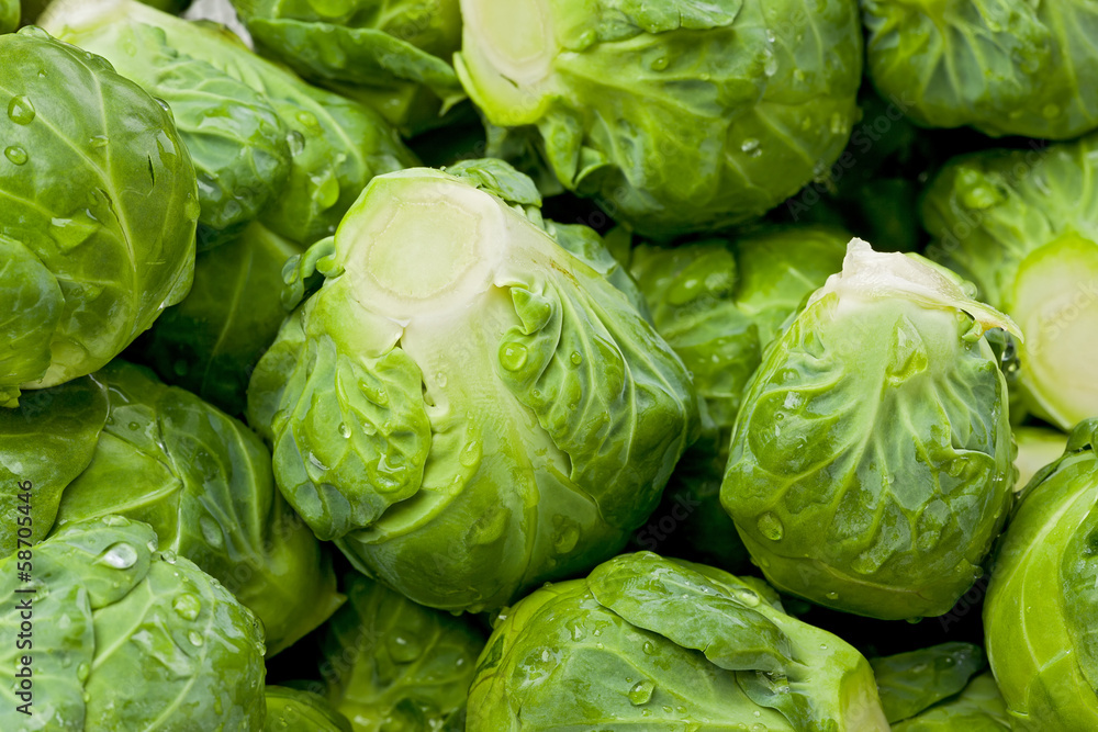 Wall mural brussel sprouts