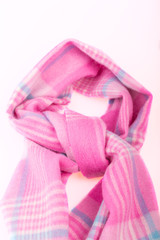 Knotted Woolen pink scarf