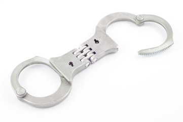Handcuffs on a white background