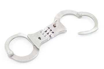 Handcuffs on a white background
