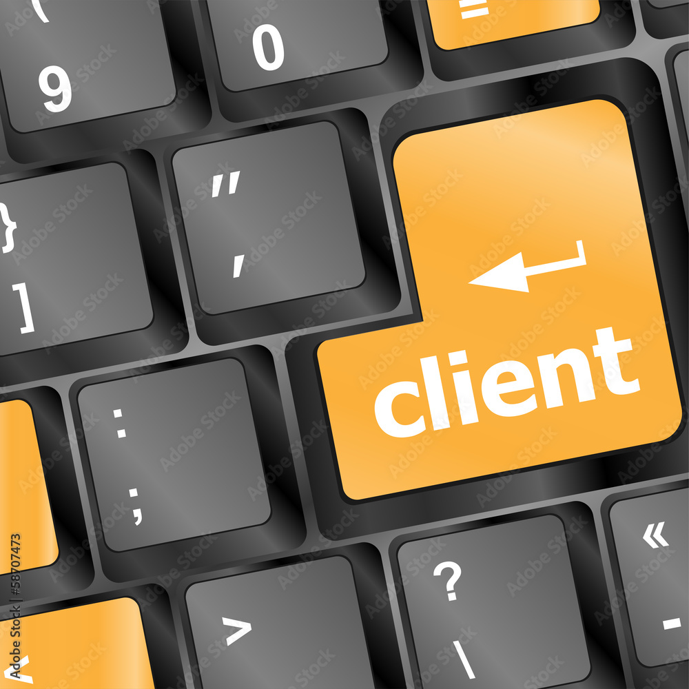 Poster client button on keyboard key